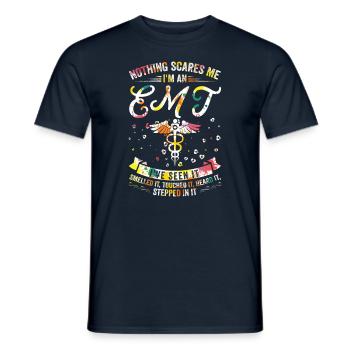 Nothing scares me - EMT - Men's T-Shirt - navy - Front - AI Model Male 178 light (178cm)