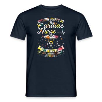 Nichts Macht Mir Angst - Herzkrankenschwester - Männer T-Shirt - Navy - Vorne - AI Model Male 178 light (178cm)