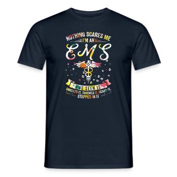 Nothing scares me - EMS - Men's T-Shirt - navy - Front - AI Model Male 178 light (178cm)