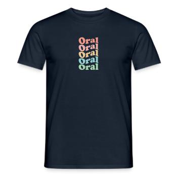 Vintage 70er Hippie Kazakhstan Stadt - Retro Oral - Männer T-Shirt - Navy - Vorne - AI Model Male 178 light (178cm)