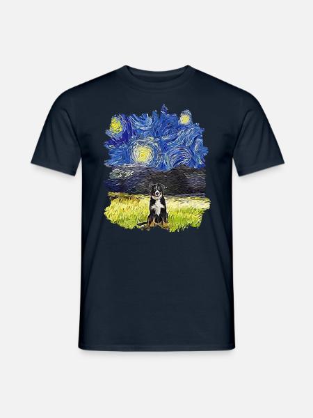 Starry Night - Berner Berg - Men's T-Shirt - navy