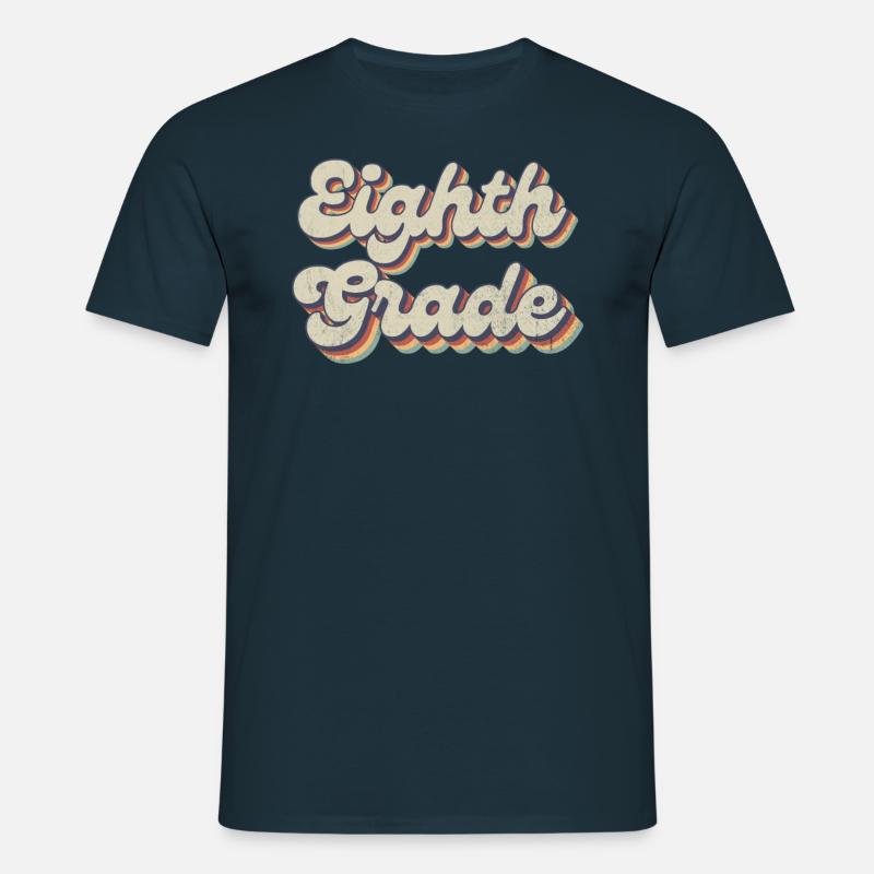 Boho Rainbow - Eighth Grade Teacher - Men's T-Shirt - navy