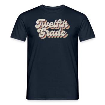 Boho Rainbow - Teacher of the Twelfth Grade - Men's T-Shirt - navy - Front - AI Model Male 178 light (178cm)