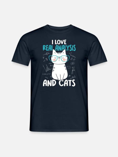 Ich Liebe Katzen - Echte Analyse - Männer T-Shirt - Navy