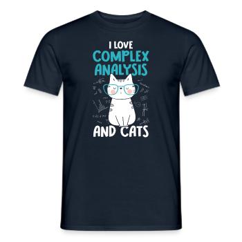 Ich Liebe Katzen - Komplexe Analyse - Männer T-Shirt - Navy - Vorne - AI Model Male 178 light (178cm)