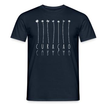 Palm Holiday - Island Curaçao - Men's T-Shirt - navy - Front - AI Model Male 178 light (178cm)