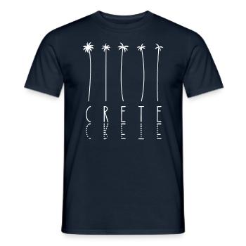 Palm holiday - Island Greece Crete - Men's T-Shirt - navy - Front - AI Model Male 178 light (178cm)