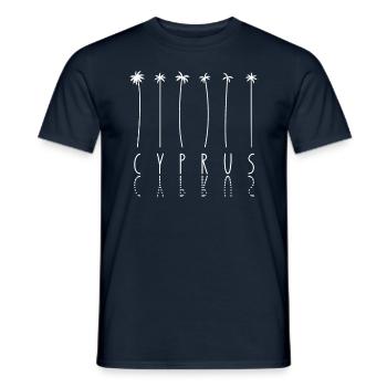 Palm Holiday - Island Cyprus - Men's T-Shirt - navy - Front - AI Model Male 178 light (178cm)