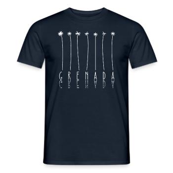 Palm Holidays - Island of Grenada - Men's T-Shirt - navy - Front - AI Model Male 178 light (178cm)