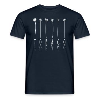 Palm Holidays - Île de Tobago - T-shirt homme - marine - Devant - AI Model Male 178 light (178cm)