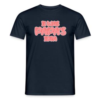 Mignon bambin - C’était l’idée de papa, les enfants - T-shirt homme - marine - Devant - AI Model Male 178 light (178cm)