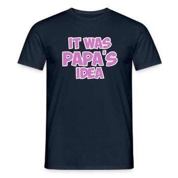 Mignon bambin - C’était l’idée de papa, les enfants - T-shirt homme - marine - Devant - AI Model Male 178 light (178cm)