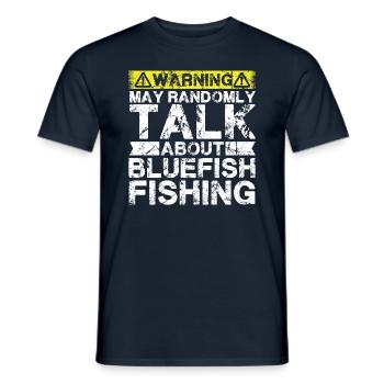 Pêche - Poisson bleu -Poisson - T-shirt homme - marine - Devant - AI Model Male 178 light (178cm)