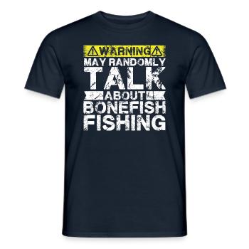 Pêche - Bonefish -Poisson - T-shirt homme - marine - Devant - AI Model Male 178 light (178cm)