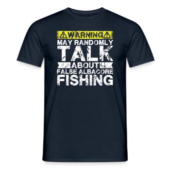 Pêche - Faux poisson germon - T-shirt homme - marine - Devant - AI Model Male 178 light (178cm)