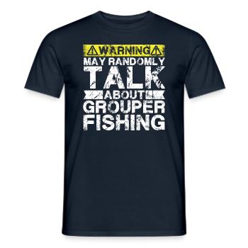 Pêche - Mérou - T-shirt homme - marine - Devant - AI Model Male 178 light (178cm)