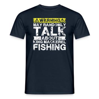 Fishing - King Mackerel Fish - Men's T-Shirt - navy - Front - AI Model Male 178 light (178cm)