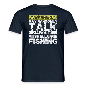 Fishing - Muscle Lung Fish - Men's T-Shirt - navy - Front - AI Model Male 178 light (178cm)