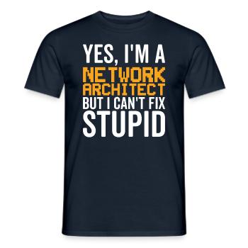 Stupide - Architecte réseau - T-shirt homme - marine - Devant - AI Model Male 178 light (178cm)