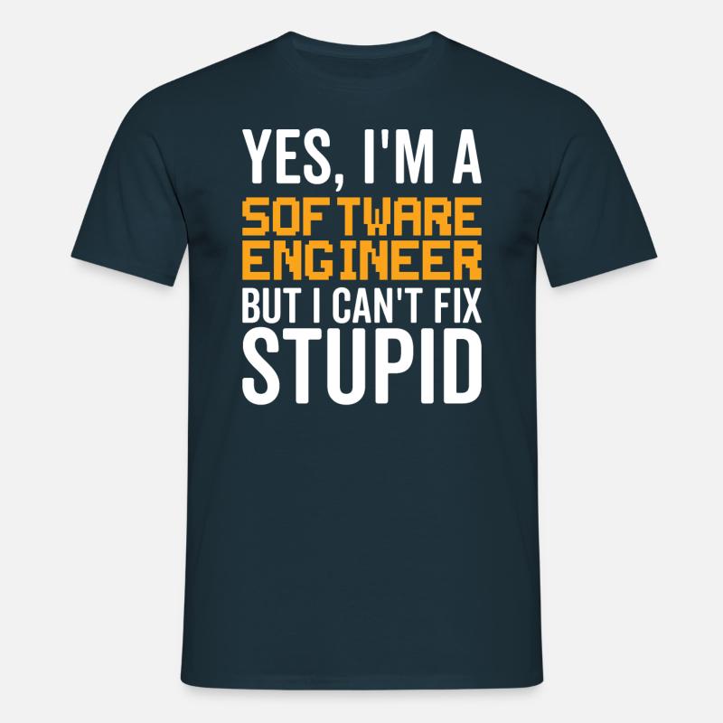 Stupid Software Engineer - Men's T-Shirt - navy