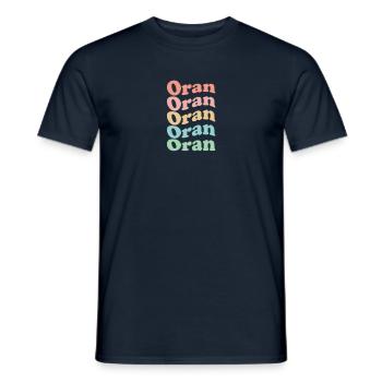 Vintage 70er Hippie Algeria Stadt - Retro Oran - Männer T-Shirt - Navy - Vorne - AI Model Male 178 light (178cm)