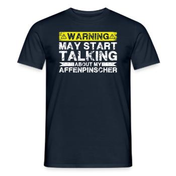 En parlant de pinschers de singe - T-shirt homme - marine - Devant - AI Model Male 178 light (178cm)