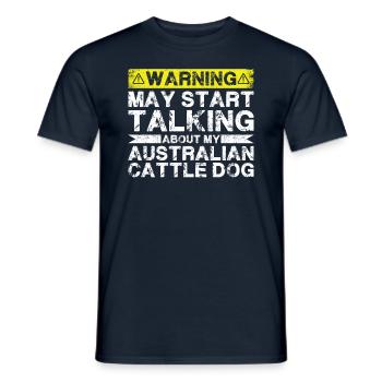 Parlez de Australian Cattle Dog - T-shirt homme - marine - Devant - AI Model Male 178 light (178cm)