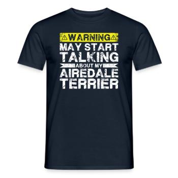 Apropos Airedale-Terrier - Männer T-Shirt - Navy - Vorne - AI Model Male 178 light (178cm)