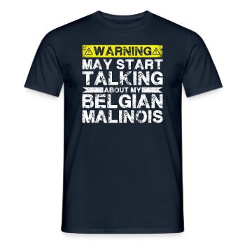 Talk about Belgian Malinois - Men's T-Shirt - navy - Front - AI Model Male 178 light (178cm)