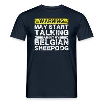 Speaking of belgian Shepherd - Men's T-Shirt - navy - Front - AI Model Male 178 light (178cm)