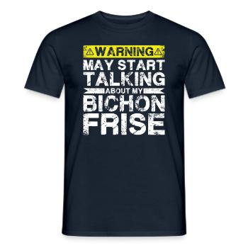 Parlez de Bichon Frise - T-shirt homme - marine - Devant - AI Model Male 178 light (178cm)