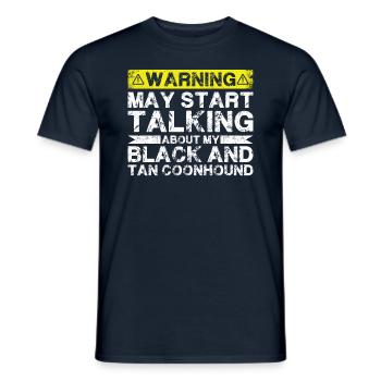 Über Schwarze Und Tan Coonhound Sprechen - Männer T-Shirt - Navy - Vorne - AI Model Male 178 light (178cm)