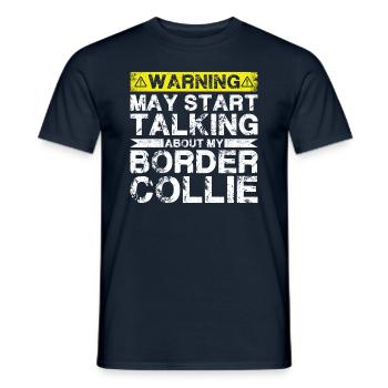 Apropos Border-Collie - Männer T-Shirt - Navy - Vorne - AI Model Male 178 light (178cm)