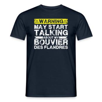 En parlant de Bouvier Des Flandres - T-shirt homme - marine - Devant - AI Model Male 178 light (178cm)