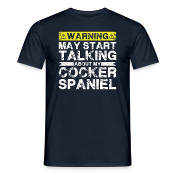 En parlant d’épagneul cocker - T-shirt homme - marine - Devant - AI Model Male 178 light (178cm)