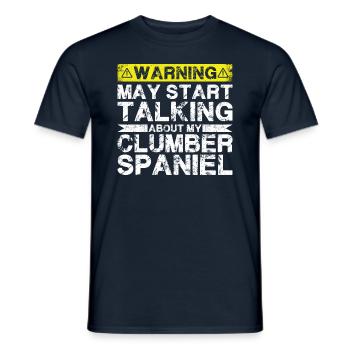 Speaking of Clumber Spaniel - Men's T-Shirt - navy - Front - AI Model Male 178 light (178cm)