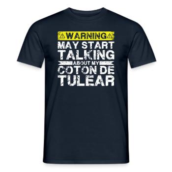 En parlant de Coton De Tulear - T-shirt homme - marine - Devant - AI Model Male 178 light (178cm)