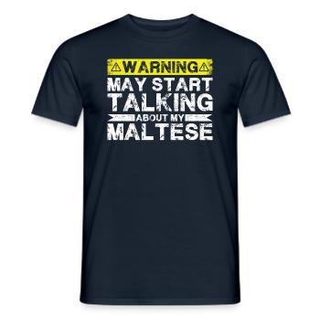 Parler du maltais - T-shirt homme - marine - Devant - AI Model Male 178 light (178cm)