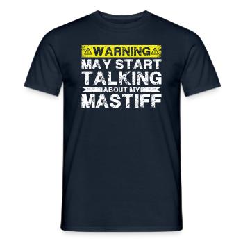 En parlant de Mastiff - T-shirt homme - marine - Devant - AI Model Male 178 light (178cm)