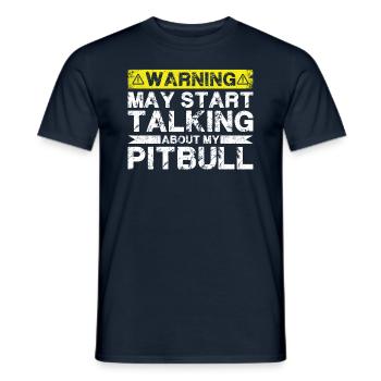 En parlant de pit-bull - T-shirt homme - marine - Devant - AI Model Male 178 light (178cm)