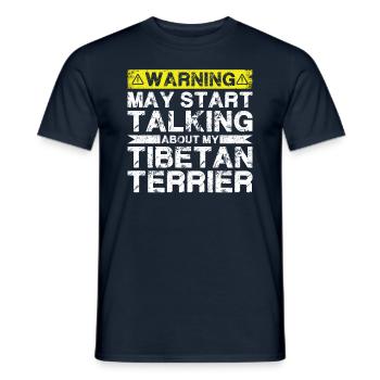 En parlant de terriers tibétains - T-shirt homme - marine - Devant - AI Model Male 178 light (178cm)
