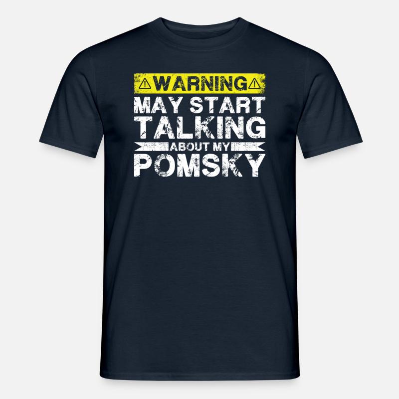 Apropos Pomsky - Männer T-Shirt - Navy