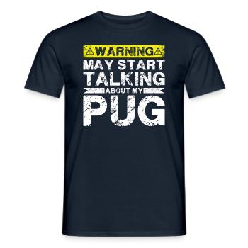 En parlant de carlins - T-shirt homme - marine - Devant - AI Model Male 178 light (178cm)