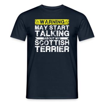 Speaking of Scottish Terrier - Men's T-Shirt - navy - Front - AI Model Male 178 light (178cm)