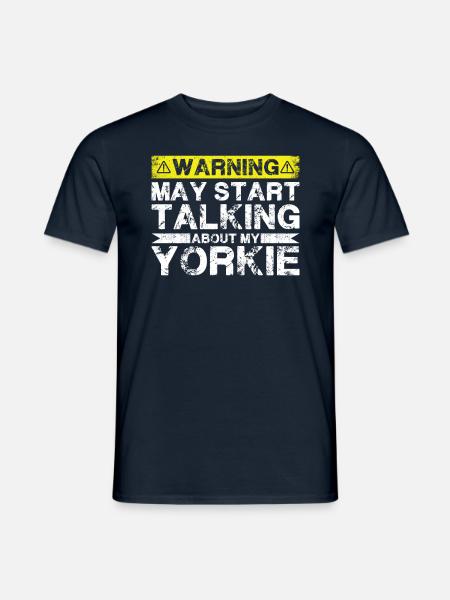 Talk about Yorkie - Men's T-Shirt - navy