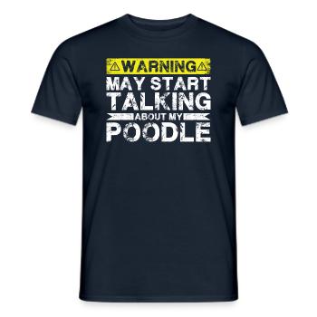 Talking about poodles - Men's T-Shirt - navy - Front - AI Model Male 178 light (178cm)