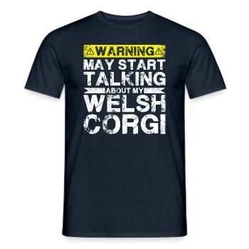 Apropos Walisischer Corgi - Männer T-Shirt - Navy - Vorne - AI Model Male 178 light (178cm)