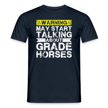 En parlant de Grade Horse - T-shirt homme - marine - Devant - AI Model Male 178 light (178cm)
