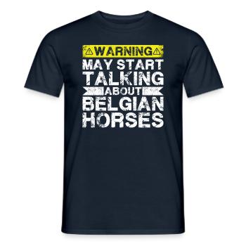 En parlant de cheval belge - T-shirt homme - marine - Devant - AI Model Male 178 light (178cm)