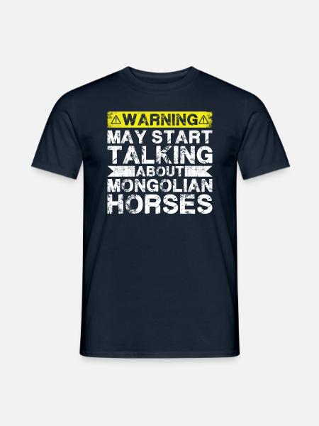 Über Mongolisches Pferd Sprechen - Männer T-Shirt - Navy